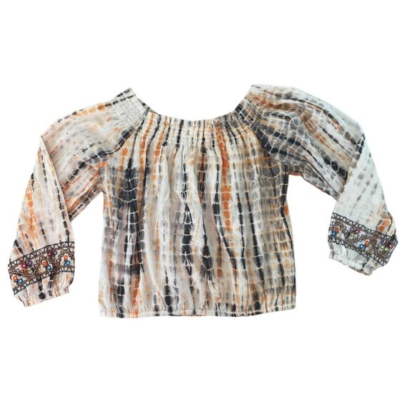 Desigual Ambar Boatneck Blouse Off Shoulder Smock Embroidered Boho L Boho $132 - Picture 14 of 14